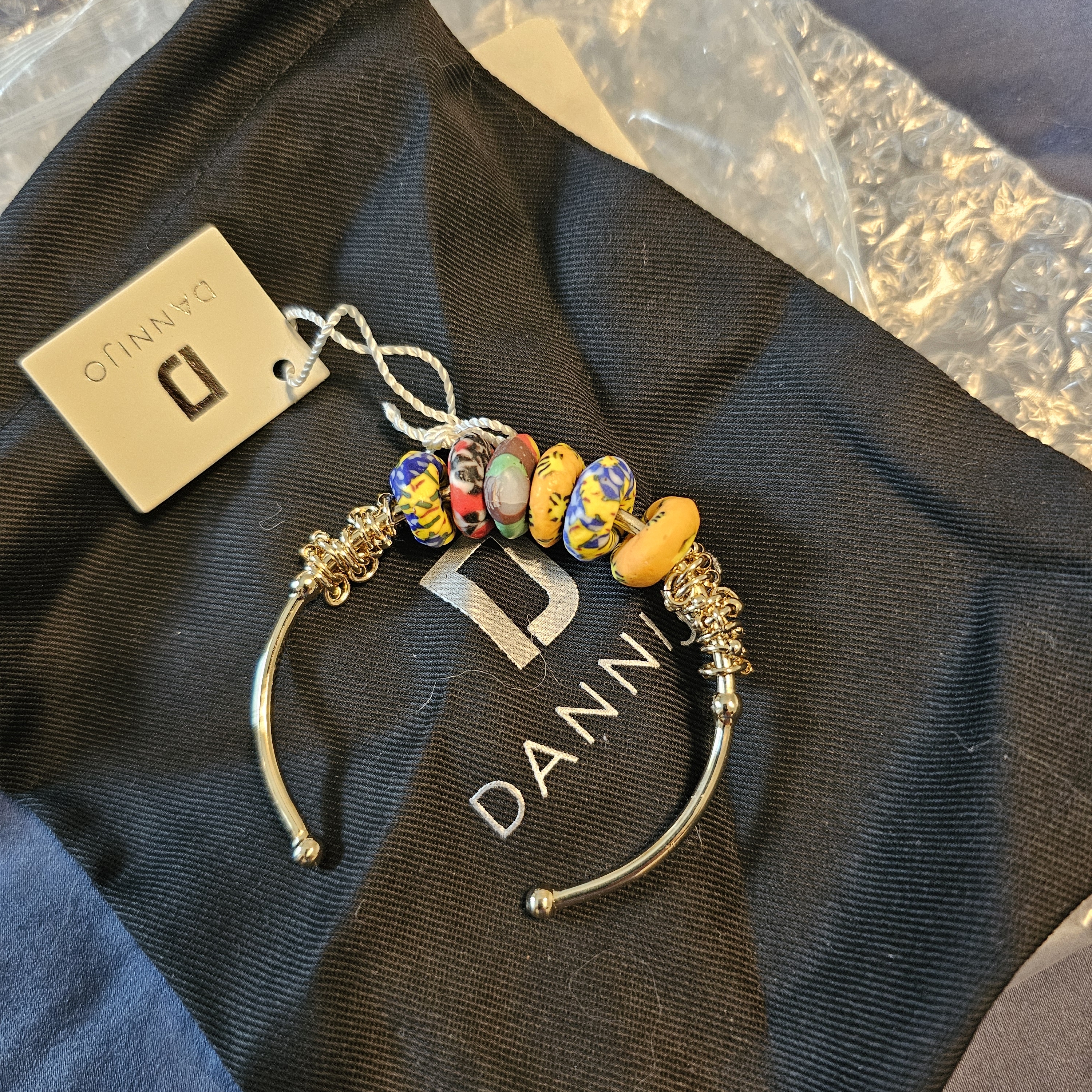 Dannijo Gold Bracelet With Multicolor Beads